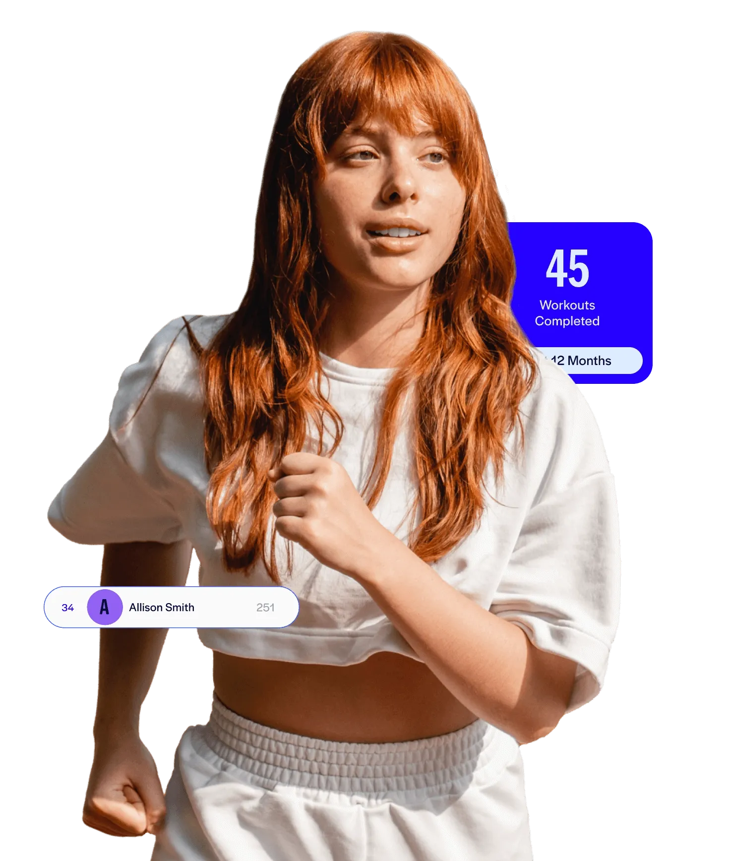 Person exercising while improving their statistics