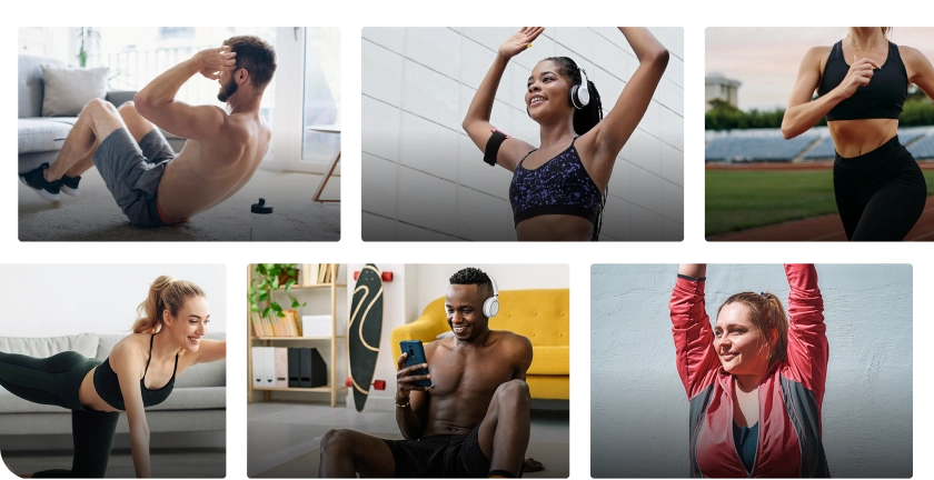 More than 100 exercises - variety of fitness activities